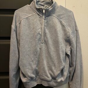 Light Blue Quarter-Zip Pullover